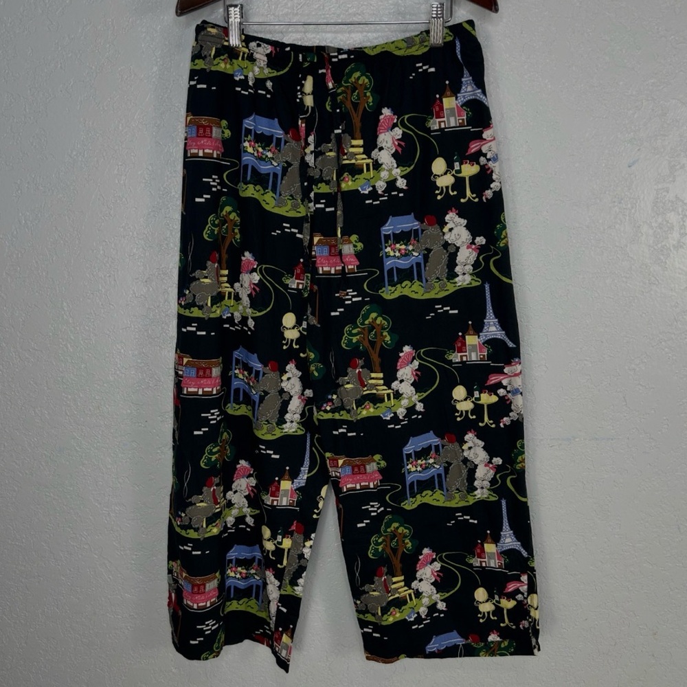 Nick & Nora Cotton Poodle Dog Paris Capri Bottoms Size XXL Plus